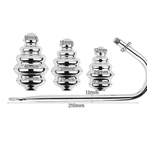 GreatBenefit Screw-in Set Anal Ribbed 8826 Hook 0601